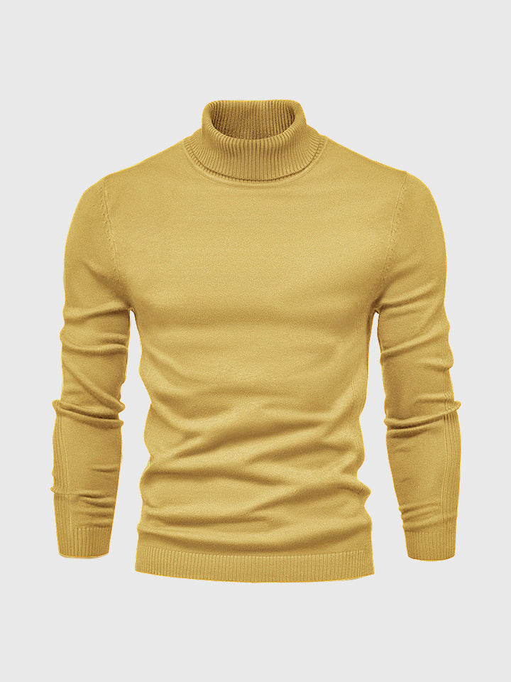 "Men's classic turtleneck sweater in elegant autumn/winter style with a sleek, modern fit; ideal for versatile occasions."