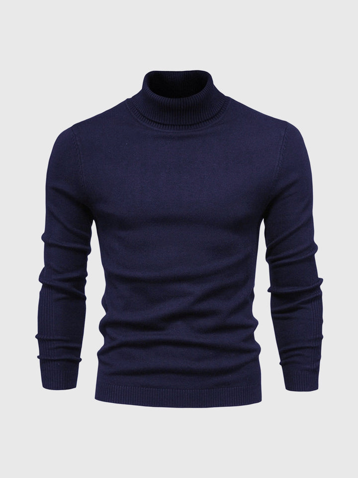 "Men's classic turtleneck sweater in elegant autumn/winter style with a sleek, modern fit; ideal for versatile occasions."