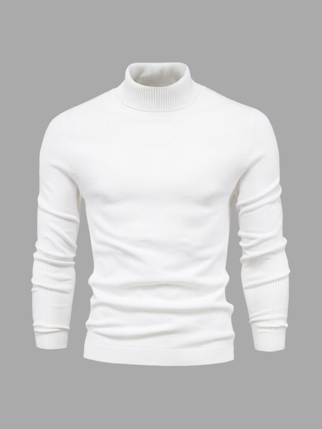 "Men's classic turtleneck sweater in elegant autumn/winter style with a sleek, modern fit; ideal for versatile occasions."