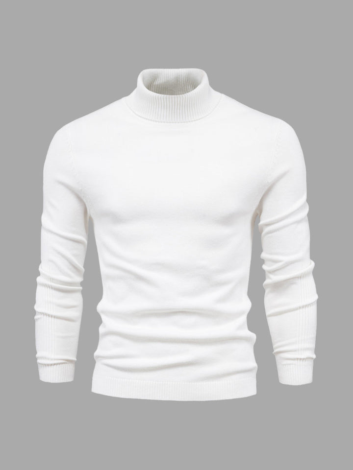 "Men's classic turtleneck sweater in elegant autumn/winter style with a sleek, modern fit; ideal for versatile occasions."
