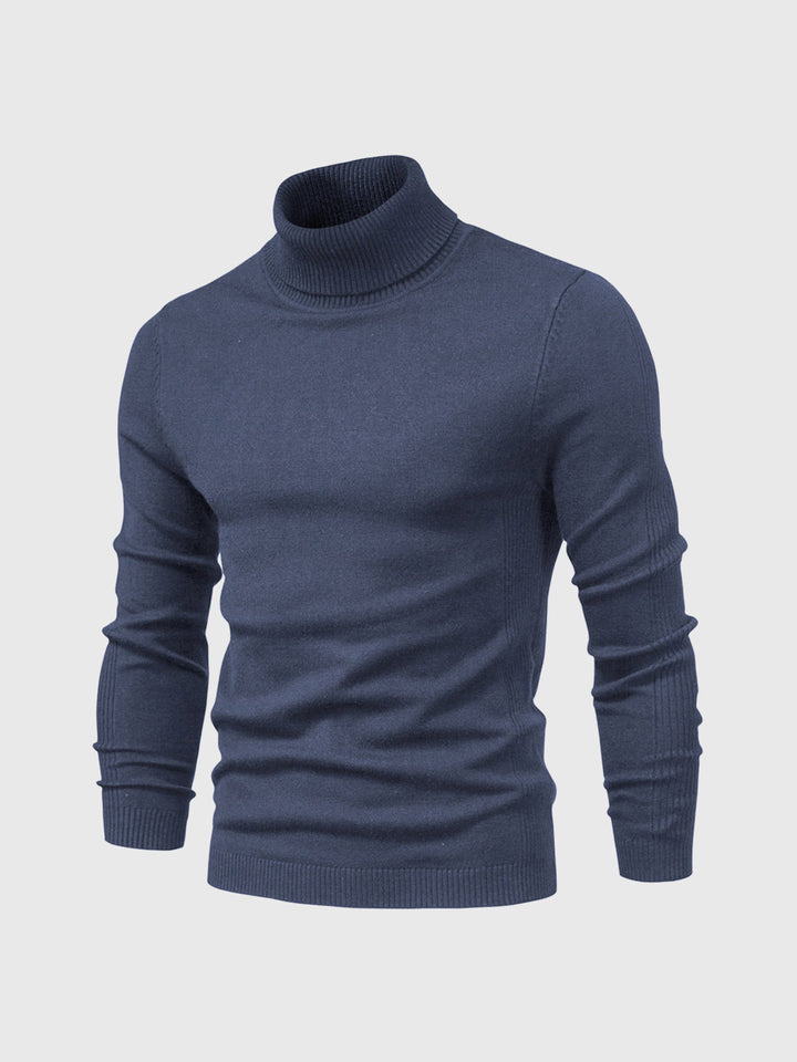 "Men's classic turtleneck sweater in elegant autumn/winter style with a sleek, modern fit; ideal for versatile occasions."