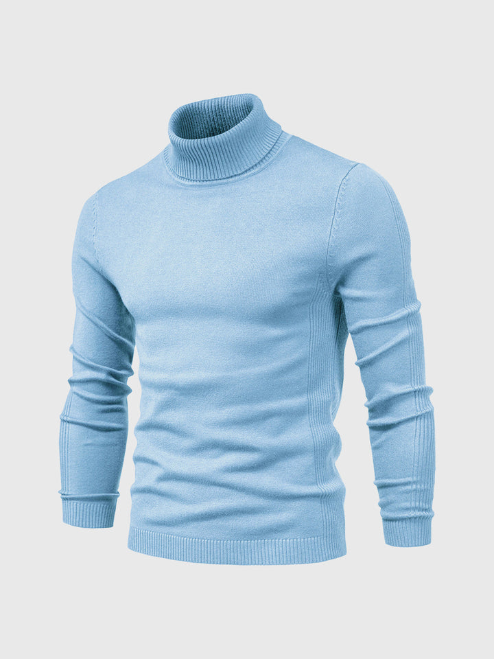 "Men's classic turtleneck sweater in elegant autumn/winter style with a sleek, modern fit; ideal for versatile occasions."