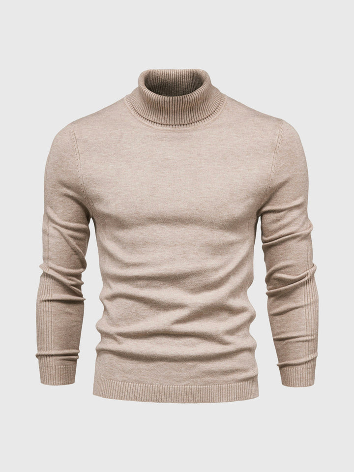"Men's classic turtleneck sweater in elegant autumn/winter style with a sleek, modern fit; ideal for versatile occasions."
