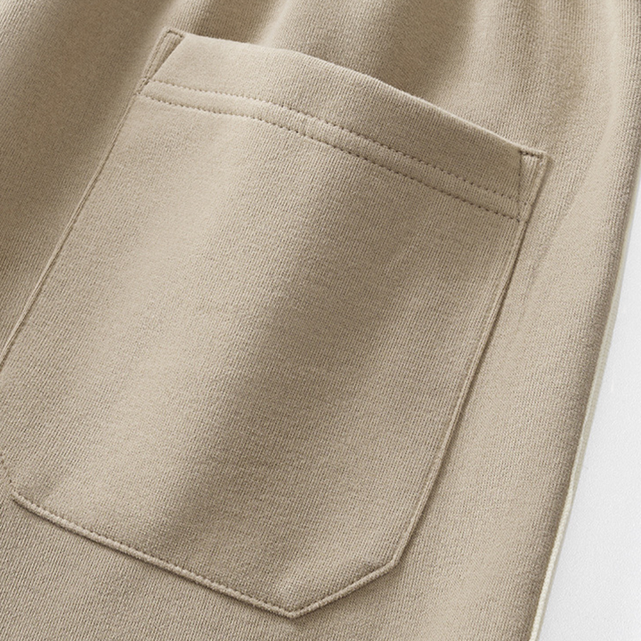 "Men's cotton tracksuit with zip-up jacket, drawstring pants; features sporty stripes, ideal for workouts or casual wear."