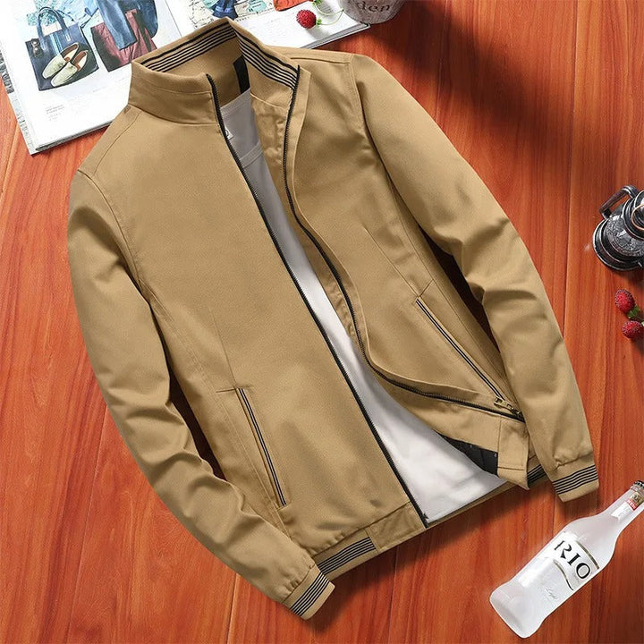 "Men's Konstantin lightweight jacket, water and wind resistant, stylish design, zip closure, perfect for fall weather."