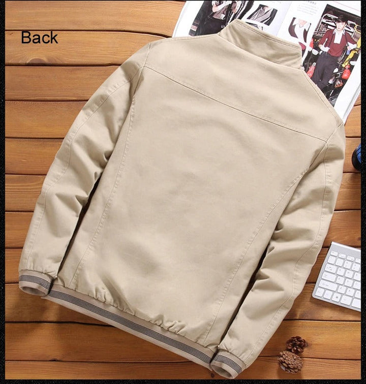 "Men's Konstantin lightweight jacket, water and wind resistant, stylish design, zip closure, perfect for fall weather."