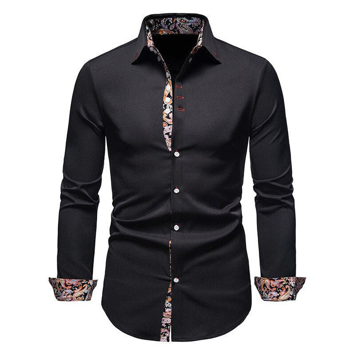 "Men's modern stylish long sleeve shirt in elegant design, perfect for casual and formal occasions, available in classic colo