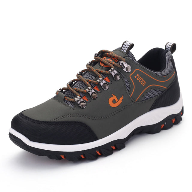 Men's orthopedic walking shoes, cushioned sole, synthetic leather, versatile for all seasons, available in black, green, yell