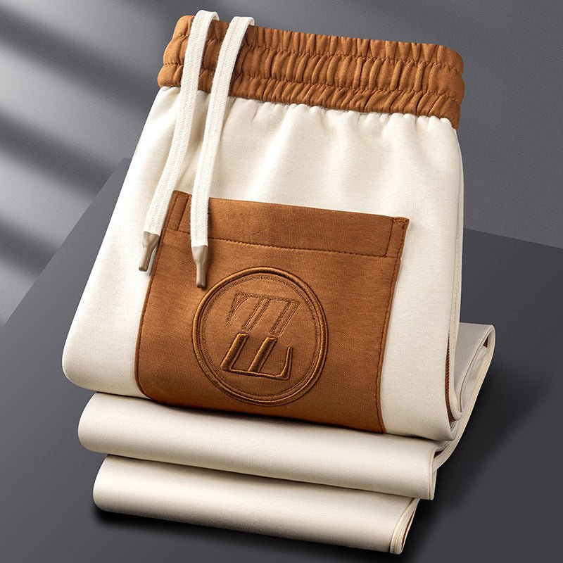 "Men's sporty tracksuit set lycra fabric, sleek lines, stripe accents, tailored fit, showcasing athletic physique."