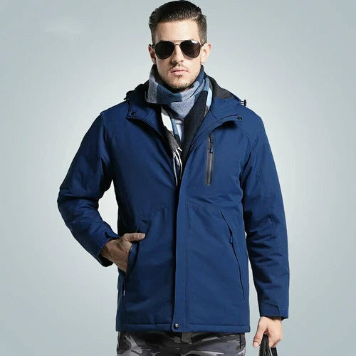 Men's Weatherproof Spring Parka - elegant, durable design; hooded, zipped pockets, versatile colors, suitable for cold weathe