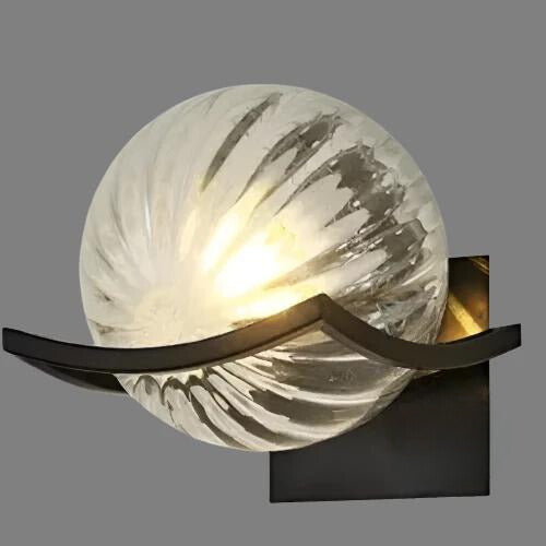 "Modern LED wall lamp with sleek glass finish, ideal for contemporary home decor and energy-efficient lighting."