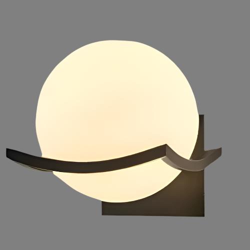 "Modern LED wall lamp with sleek glass finish, ideal for contemporary home decor and energy-efficient lighting."