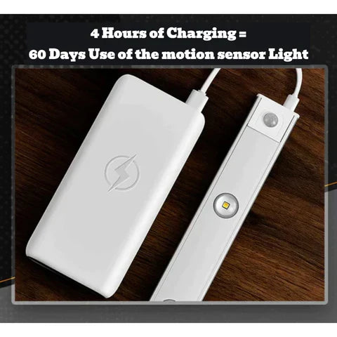 "Motion Sensor LED Light Fixture, wireless, adjustable, sleek design in black, perfect for lighting hallways and living rooms