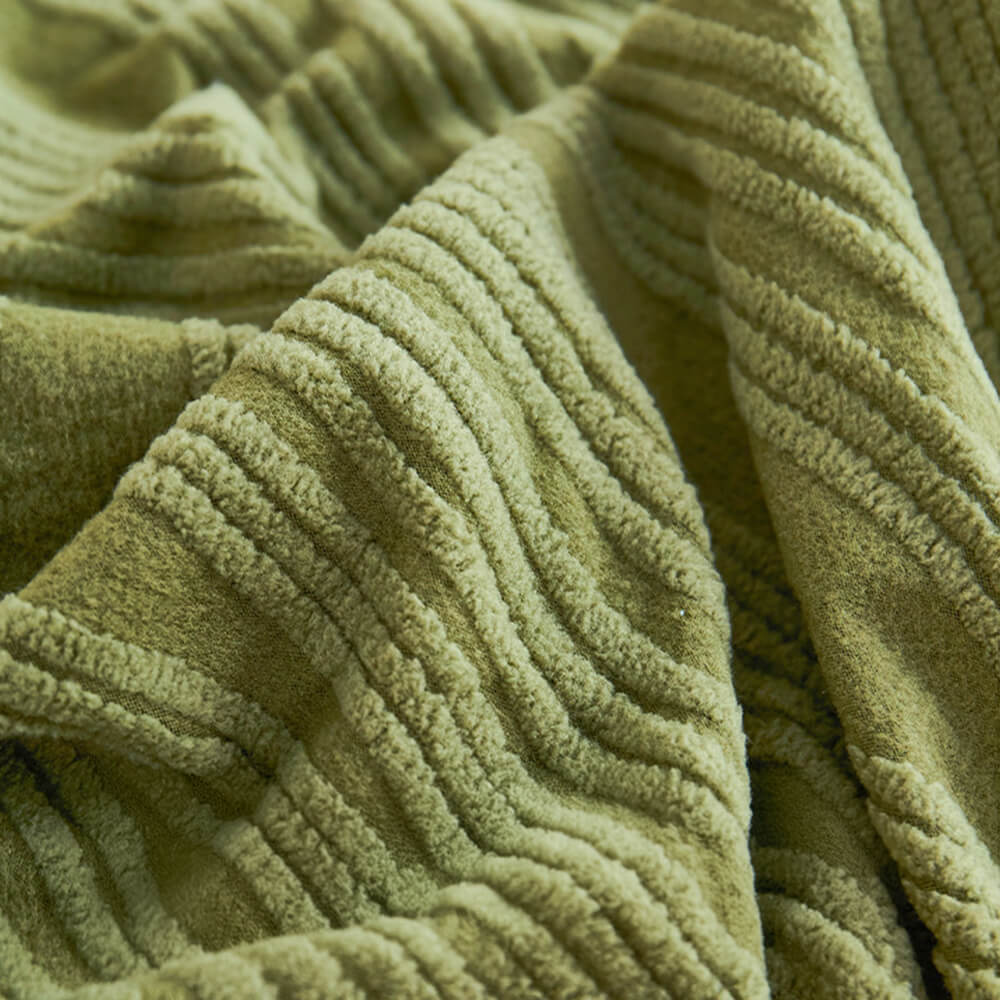 Pet-friendly jacquard stretch sofa cover in stylish design, protects against scratches and complements any decor.