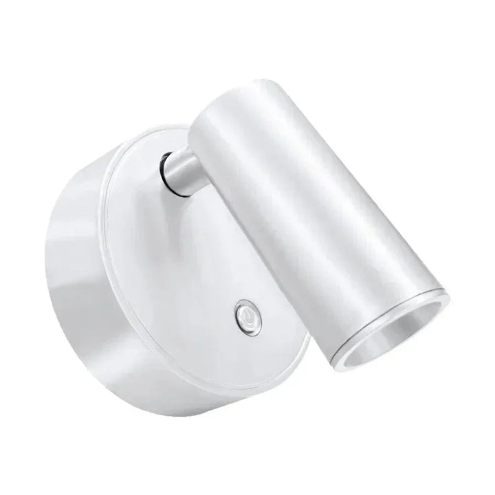 Rechargeable LED wall light with touch control, 360° rotation, magnetic base; compact, sleek design for versatile lighting.
