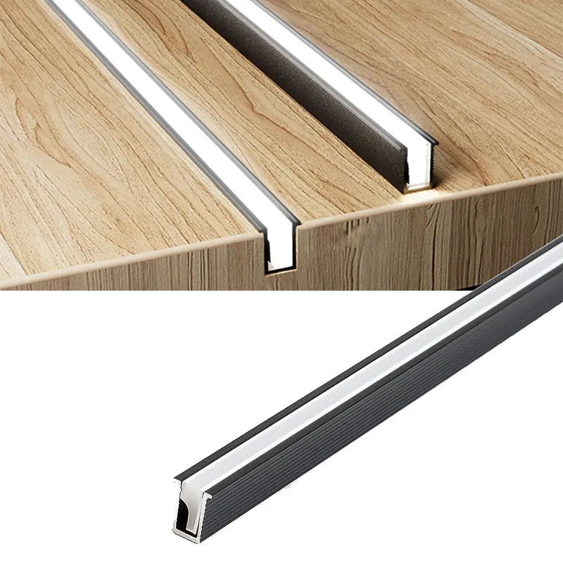 "Ultra Thin LED Under Cabinet Light Bar, sleek aluminum design, customizable length, efficient SMD 2835 LED lighting."