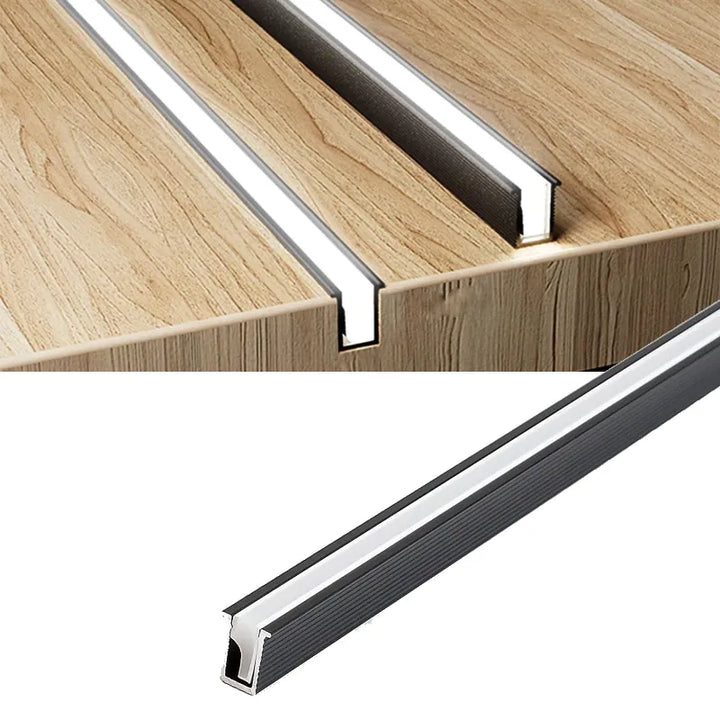 "Ultra Thin LED Under Cabinet Light Bar, sleek aluminum design, customizable length, efficient SMD 2835 LED lighting."