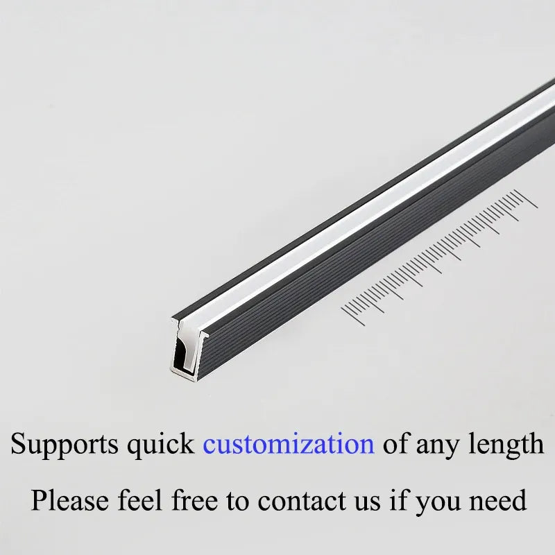 "Ultra Thin LED Under Cabinet Light Bar, sleek aluminum design, customizable length, efficient SMD 2835 LED lighting."