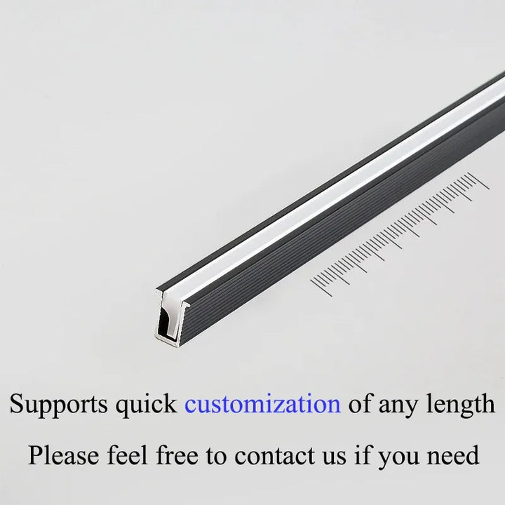 "Ultra Thin LED Under Cabinet Light Bar, sleek aluminum design, customizable length, efficient SMD 2835 LED lighting."