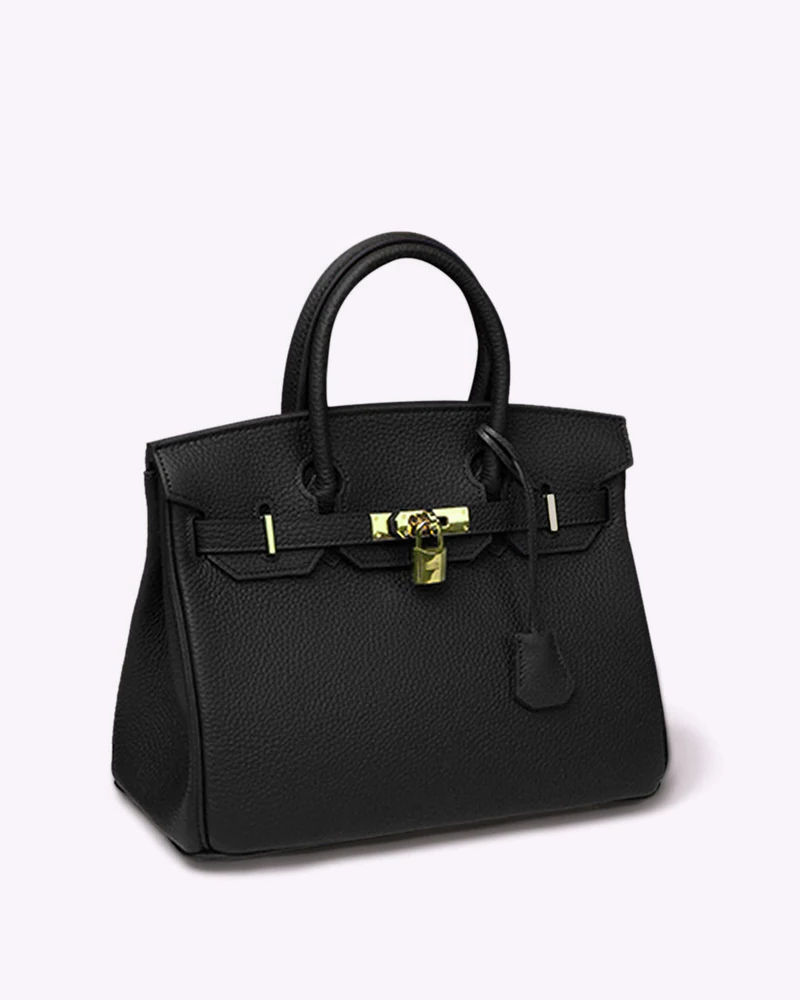 Women's luxury leather tote handbag, elegant for work and travel, genuine leather, sleek stylish design, versatile functional