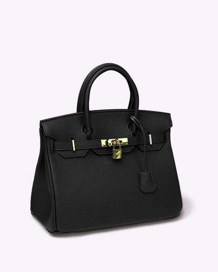 Women's luxury leather tote handbag, elegant for work and travel, genuine leather, sleek stylish design, versatile functional