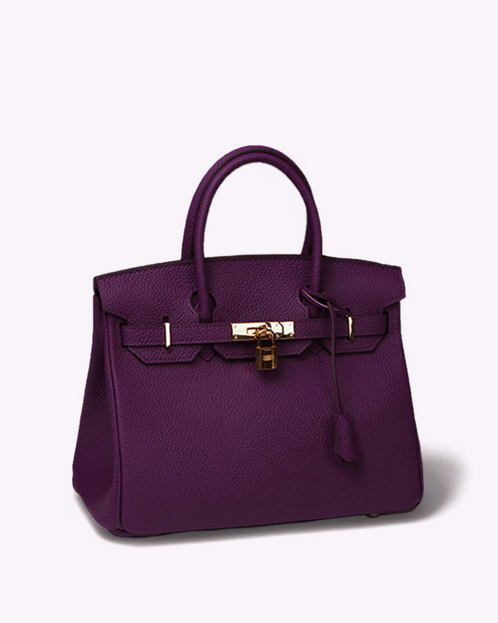 Women's luxury leather tote handbag, elegant for work and travel, genuine leather, sleek stylish design, versatile functional