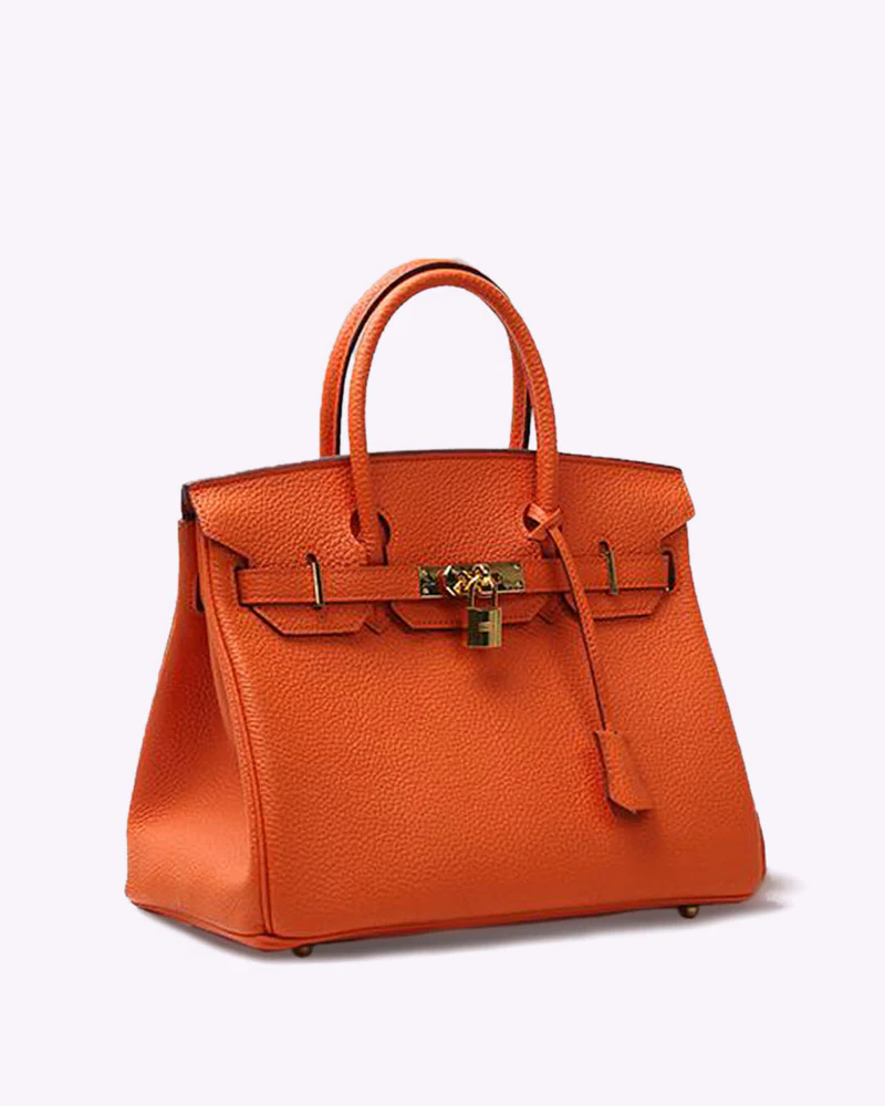 Women's luxury leather tote handbag, elegant for work and travel, genuine leather, sleek stylish design, versatile functional