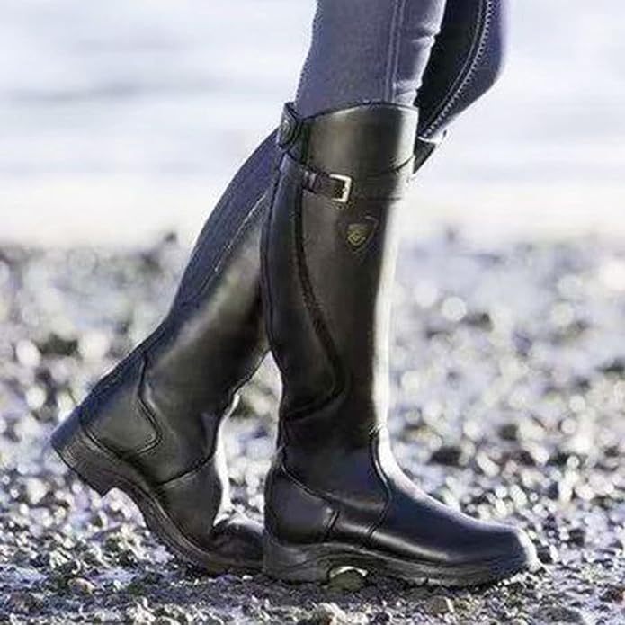 "Women's Nova Waterproof Leather Boots, shown in dark brown, showcasing robust leather exterior and cushioned insole for comf