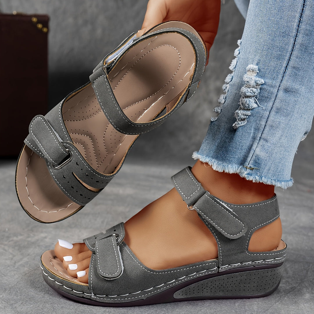 Women's orthopedic comfort sandals, adjustable straps, cushioned insoles, versatile colors, stylish footwear.