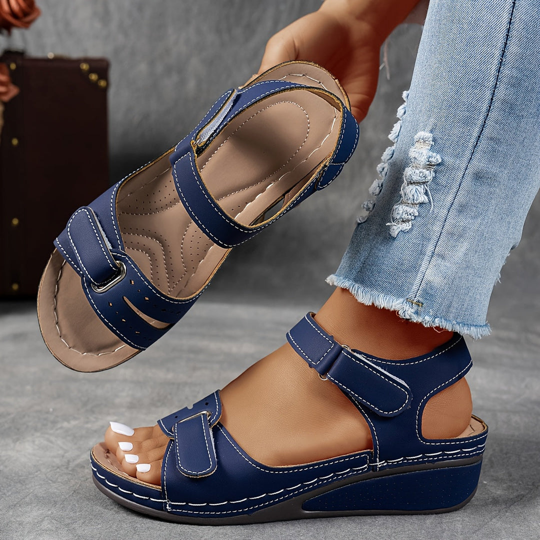 Women's orthopedic comfort sandals, adjustable straps, cushioned insoles, versatile colors, stylish footwear.