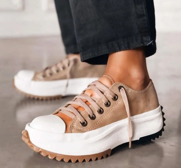 Women's orthopedic platform shoes with trendy sole, offering comfort and style, ideal for casual to formal outfits.