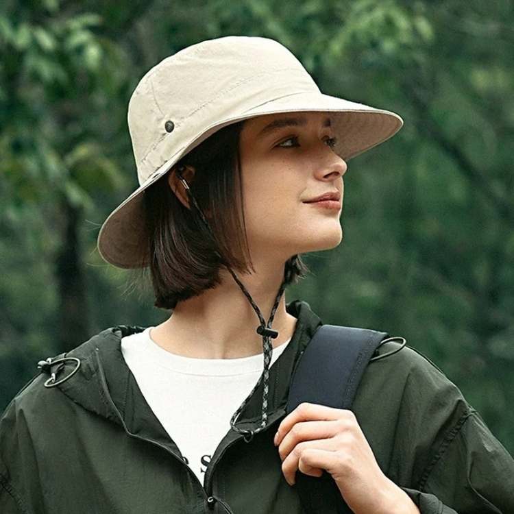 "Women's UV Protection Sun Hat with Wide Brim, UPF 50+, available in Beige, Gray, Navy Blue, stylish sun coverage accessory"