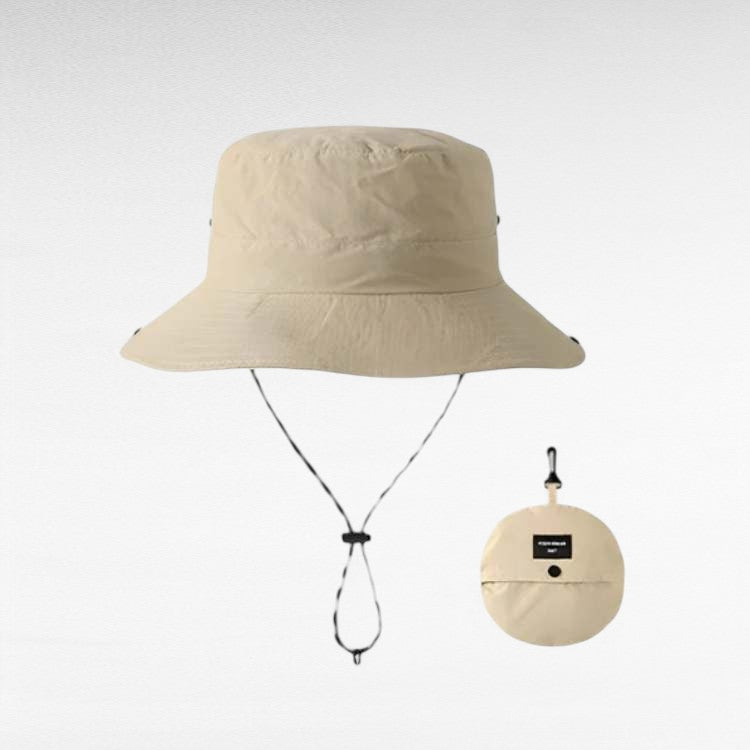 "Women's UV Protection Sun Hat with Wide Brim, UPF 50+, available in Beige, Gray, Navy Blue, stylish sun coverage accessory"