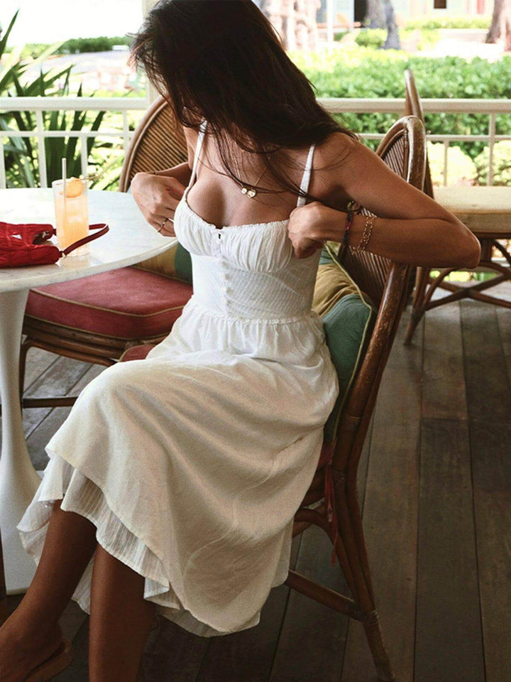Ruffle Hem Midi Dress