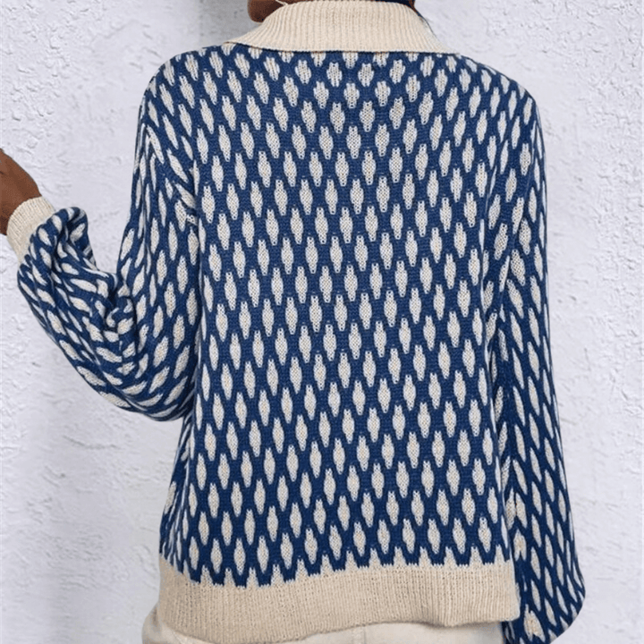 Women's Knitted Collared Sweater