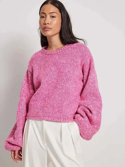 Women's Long Sleeve Crop Top with Open Back