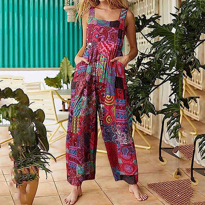Women's Wide Leg Sleeveless Jumpsuit