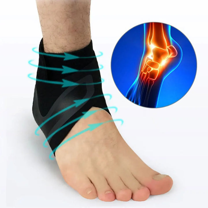 Unisex Adjustable Elastic Ankle Brace for Injury Recovery