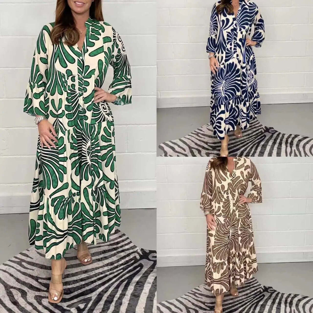 Flared Mini Shirt Dress - Summer Dress