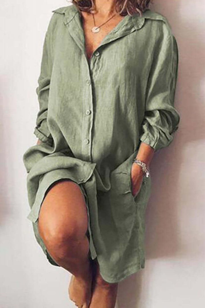 Women's Long Sleeve Shirt Dress