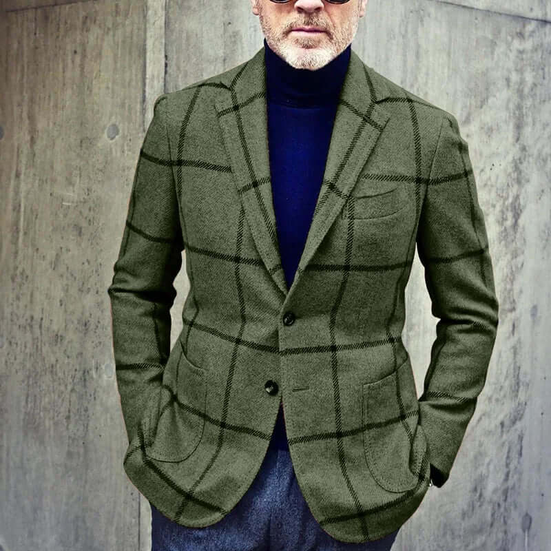 Men's Retro Plaid Blazer