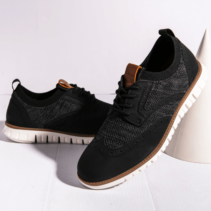 Men's Knit Wingtip Brogue Shoes