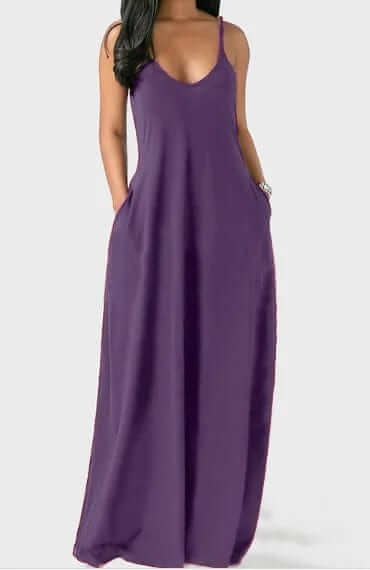 Elegant Sleeveless Pocket Dress