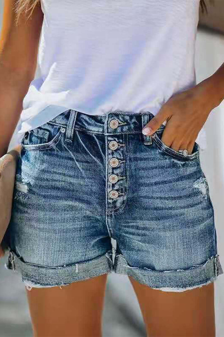 Women's Mid-Rise Denim Shorts