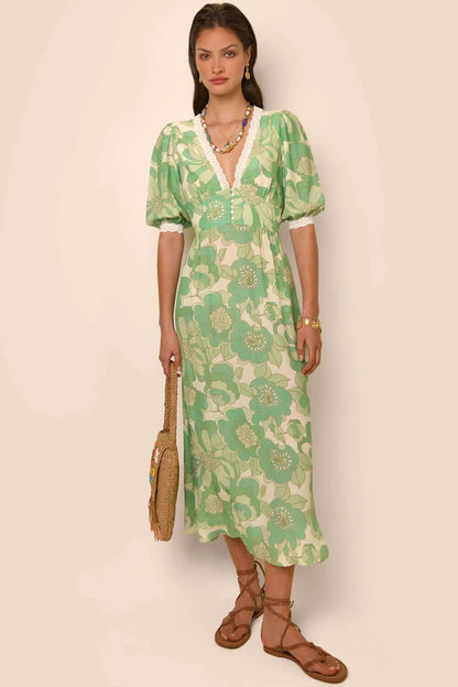 Sleeveless Round Neck Casual Midi Dress