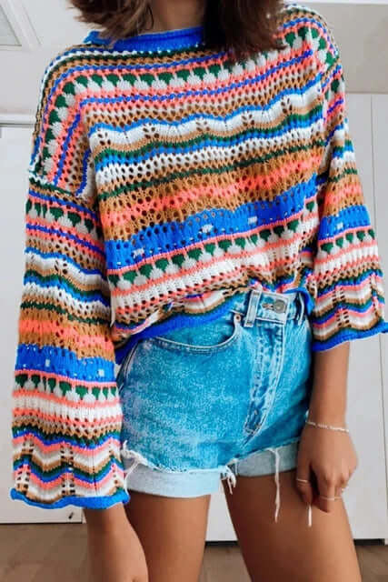 Women's Loose Stitch Knitted Jumper