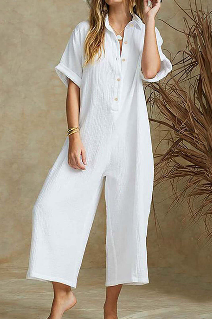 Women's Relaxed Notch Collar Jumpsuit