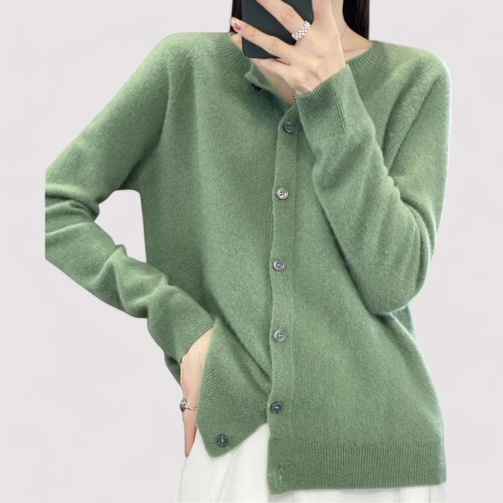 Women's Cashmere & Wool Open-Neck Cardigan