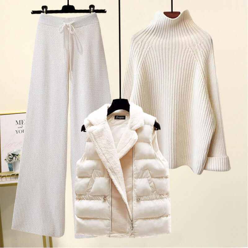 Women's 3-Piece Cotton Cardigan Set