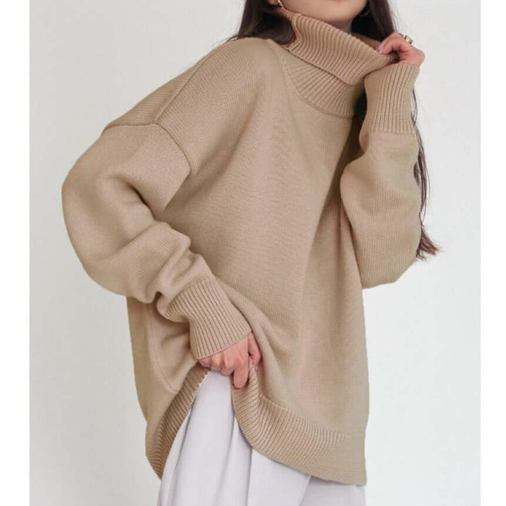 Women's Oversized Turtleneck Knitted Jumper